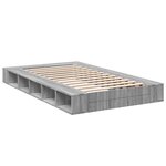 vidaXL Cadre de lit sonoma gris 140x190 cm bois d'ingénierie