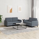 vidaXL Ensemble de canapés 2 Pièces gris foncé velours