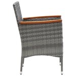 vidaXL Ensemble à manger de jardin coussins 9Pièces Résine tressée Gris