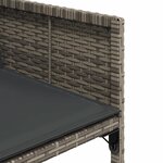 vidaXL Ensemble à manger de jardin 9 Pièces coussins gris résine tressée