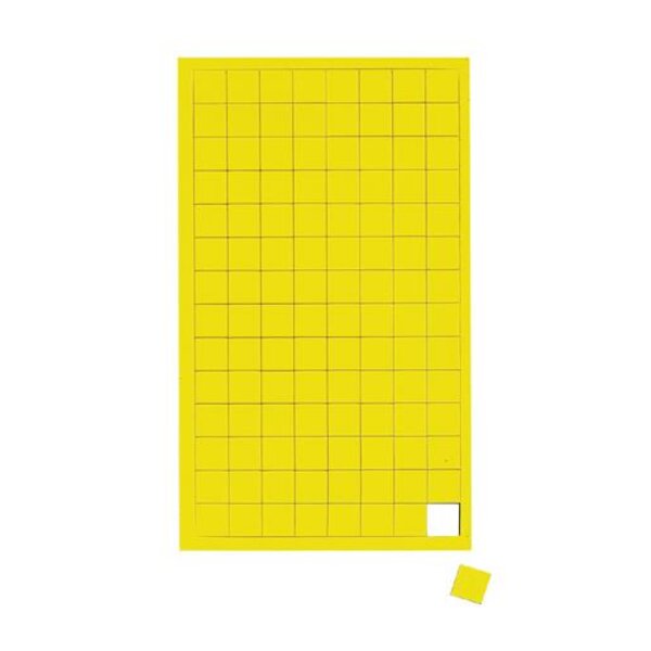 Planche de 112 Symboles magnétiques carré 1 x 1 cm Jaune MAUL