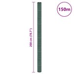 vidaXL Membrane anti-mauvaises herbes vert 2x150 m PP