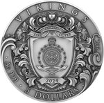 Pièce de monnaie en Argent 5 Dollars g 62.2 (2 oz) Millésime 2024 VIKINGS