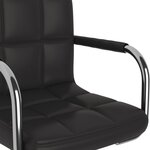vidaXL Chaise de salle à manger Noir Similicuir