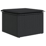 vidaXL Salon de jardin 10 Pièces avec coussins noir résine tressée