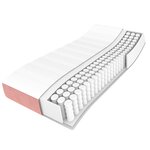 vidaXL Matelas de lit à ressorts ensachés Rose 90x200x20 cm Velours