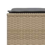 vidaXL Tabourets de jardin avec coussins lot de 4 beige résine tressée