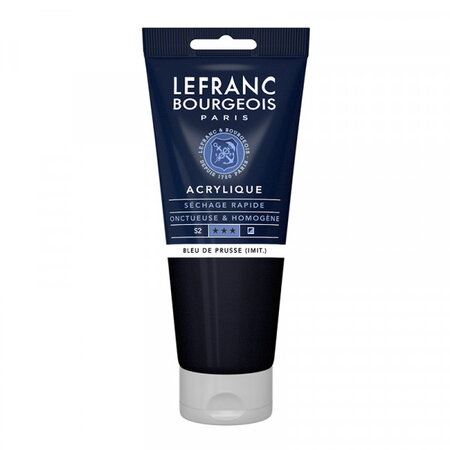 Peinture acrylique en tube - bleu de prusse - 200ml - lefranc & bourgeois