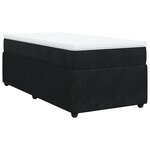 vidaXL Sommier à lattes de lit avec matelas Noir 100x200 cm Velours