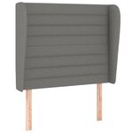 vidaXL Sommier à lattes de lit avec matelas Gris foncé 80x200 cm Tissu
