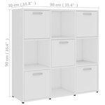 vidaXL Bibliothèque Blanc 90x30x90 cm Bois d’ingénierie