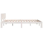 vidaXL Cadre de lit Blanc Bois de pin massif 140x200 cm