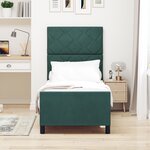 Cadre de lit vidaXL Vert foncé 80x200 cm Velours