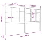 vidaXL Tête de lit blanc 165 5x4x100 cm bois massif de pin