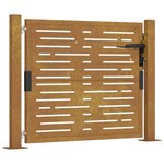 vidaXL Portail de jardin 105x105 cm acier corten conception de carré