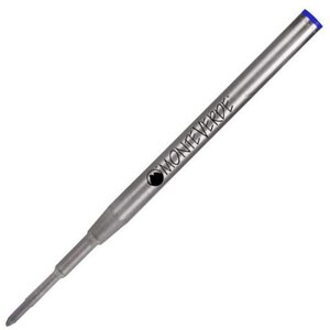 Blister 2 recharges billes bleu pointe moyenne compatible avec Montblanc MONTEVERDE