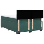 vidaXL Sommier à lattes de lit et matelas Vert foncé 160x200cm Velours