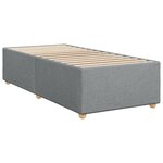vidaXL Sommier à lattes de lit et matelas Gris clair 90x190 cm Tissu