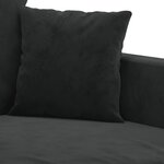 vidaXL Ensemble de canapés 3 Pièces avec coussins Noir Velours