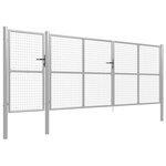 vidaXL Portillon Acier 500 x 125 cm Argenté