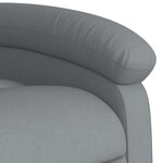 vidaXL Fauteuil inclinable électrique gris clair tissu