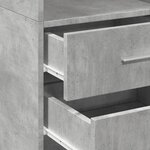 vidaXL Buffet haut gris béton 40x42 5x185 cm bois d'ingénierie