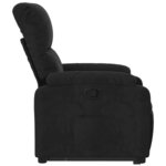 vidaXL Fauteuil inclinable noir tissu microfibre