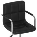 vidaXL Chaises à manger pivotantes lot de 4 noir similicuir