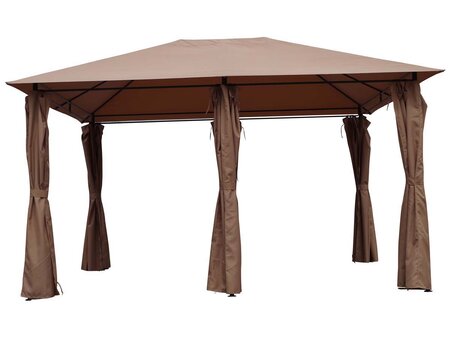 Tonnelle-pergola "rosita" taupe en polyester - 4 x 3 x 2.6 m