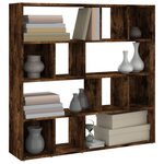 vidaXL Bibliothèque/Séparateur de pièce Chêne fumé 105x24x102 cm