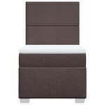 vidaXL Sommier à lattes de lit avec matelas Marron foncé 100x200 cm