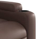 vidaXL Fauteuil de massage inclinable Marron Similicuir