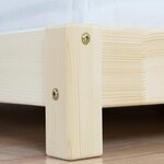 Lit double TATAMI 200 x 200 gris