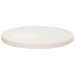 vidaXL Dessus de table Blanc Ø40x2 5 cm Bois de pin massif