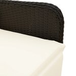 vidaXL Chaises inclinables de jardin lot de 2 et coussins noir rotin