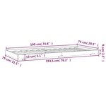 vidaXL Cadre de lit sans matelas gris 75x190 cm bois de pin massif