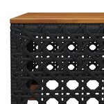vidaXL Salon de jardin 9 Pièces avec coussins noir résine tressée