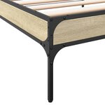 vidaXL Cadre de lit sans matelas chêne sonoma 75x190 cm