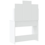 vidaXL Coiffeuse avec lumières LED blanc 96x40x142 cm