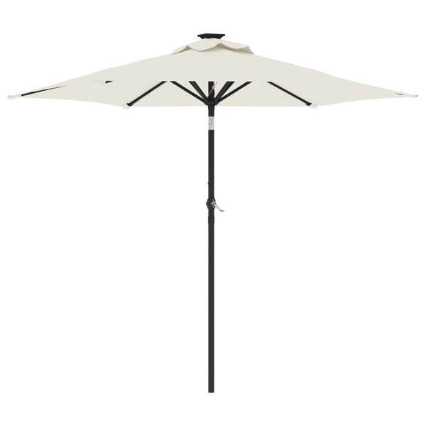 vidaXL Parasol de jardin avec mât en acier blanc 225x225x212 cm