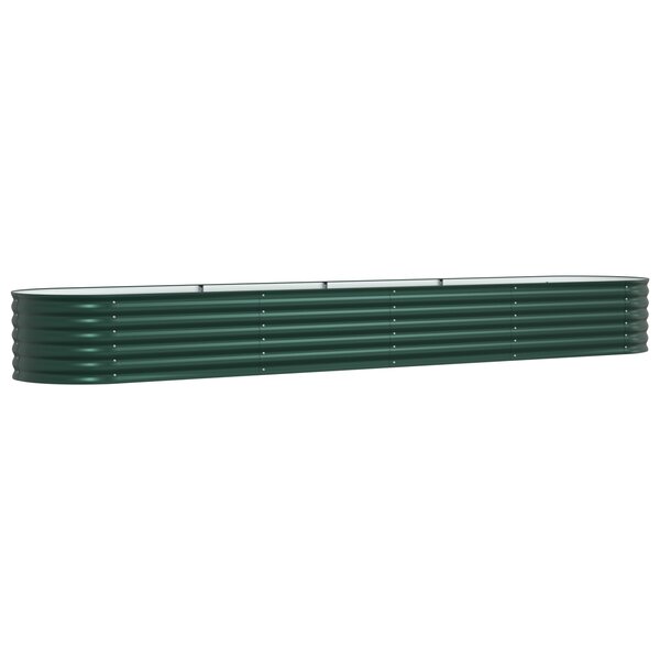 Bac de jardin surélevé vidaXL Vert 400x80x44 cm en acier galvanisé