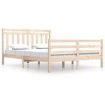 vidaXL Cadre de lit Bois massif 160x200 cm