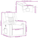 vidaXL Fauteuil de massage inclinable électrique noir similicuir