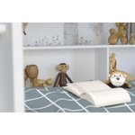 Lits superposés enfant - chêne et Blanc Ombre - Sommiers inclus - 2 x 90 x 200 cm