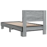 vidaXL Cadre de lit sonoma gris 90x200 cm bois d'ingénierie et métal