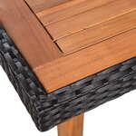 vidaXL Mobilier à dîner de jardin 5 Pièces Résine tressée Noir et marron