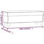vidaXL Banc Noir 100x35x41 cm Similicuir