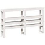 vidaXL Cadre de lit sans matelas blanc 140x190 cm bois de pin massif