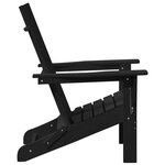Chaises Adirondack pliables vidaXL 2 Pièces Noir 74 5x80 5x90 cm HDPE