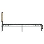 vidaXL Cadre de lit en métal sans matelas chêne sonoma 100x200 cm